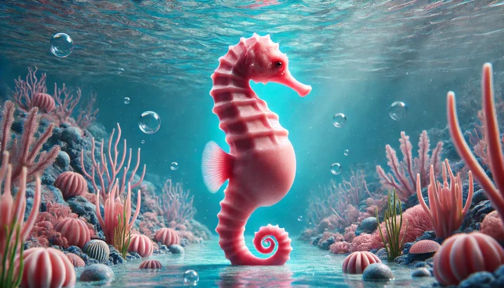 artists impression of pink seahorse artists impression of pink seahorse