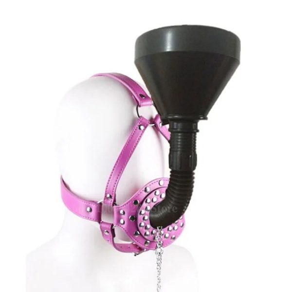 promotional photo of funnel gag harness sold on aliexpress