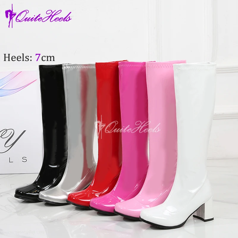 70s Retro Knee High Gogo Boots